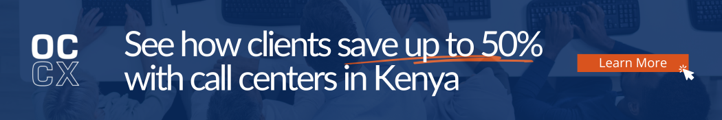 Save up to 50% with call center services in Kenya.