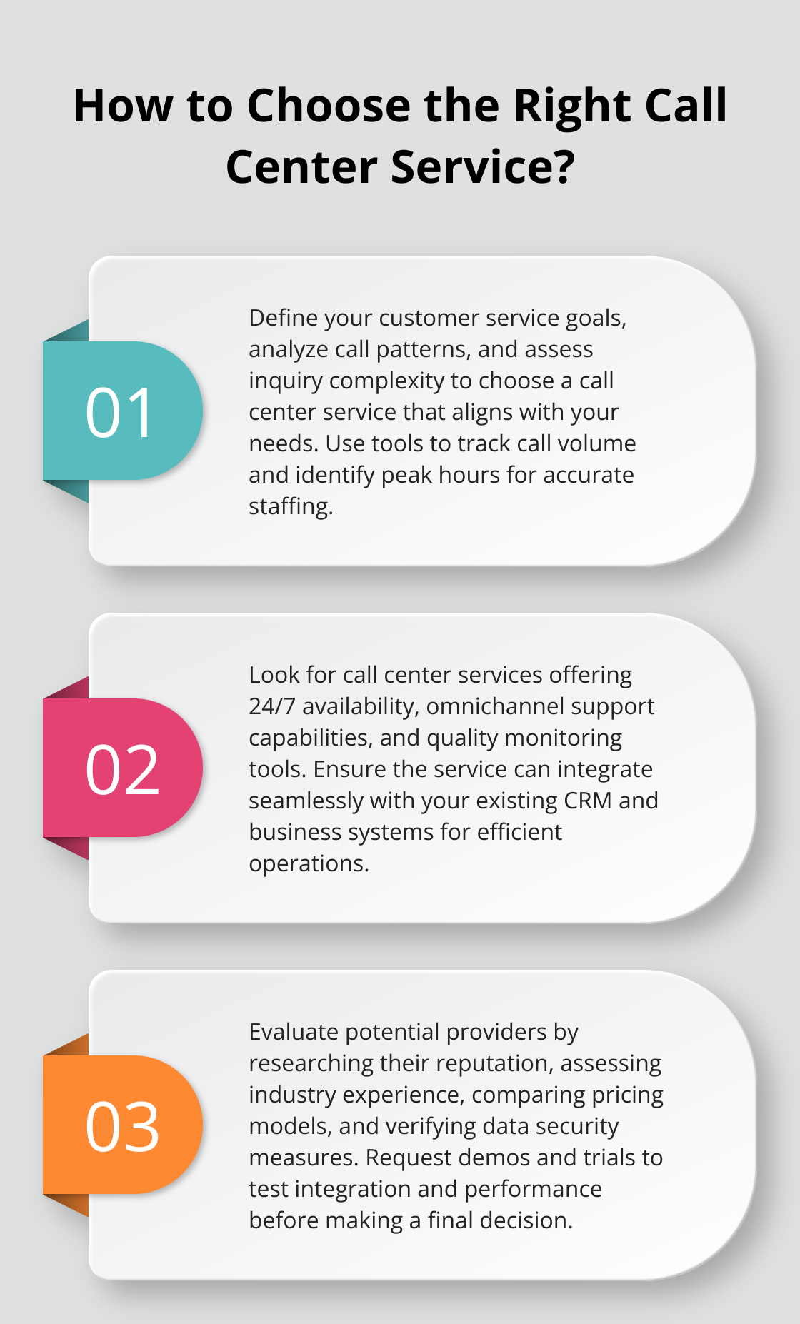 Infographic: How to Choose the Right Call Center Service?